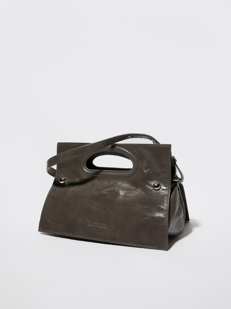 Pure merino wool jumper, vanilla | MAX&Co. Bookbag glossy-leather bag - MEDIUM GREY - MAX&Co.